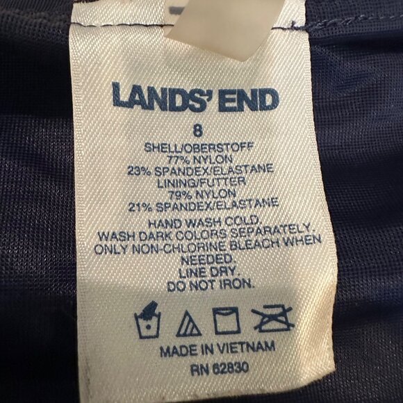 LANDS END WOMENS NAVY BLUE SWIM SKIRT SIZE 8 - Picture 5 of 7